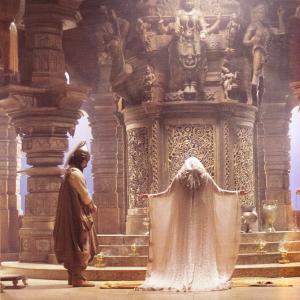 As Asoka with Princess Tamina Gemma Arterton in the Sky Chamber in Prince of Persia Sands of Time