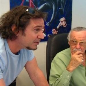 Stan Lee admiring JD Shapiro for his wisdom Or Stan Lee looking at JD like hes crazy