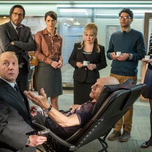 Still of Patrick Stewart Timm Sharp Jacki Weaver Dolly Wells Karan Soni and Mary Holland in Blunt Talk 2015