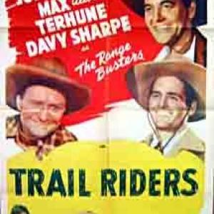 John Dusty King David Sharpe and Max Terhune in Trail Riders 1942