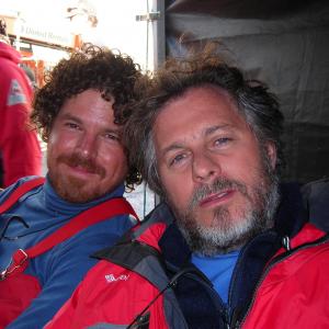 JoeNorman Shaw right with Kevin James on set of the CBC miniseries Everest
