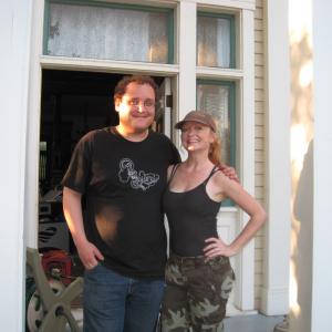 Morgana Shaw on the set of HER WILDERNESS with Daniel Laabs