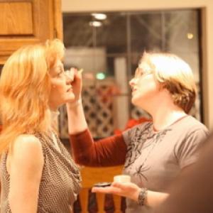 Morgana Shaw with Makeup Artist Chelsea Lee in CARRIED AWAY