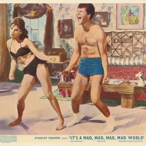 Barrie Chase and Dick Shawn in It's a Mad, Mad, Mad, Mad World (1963)