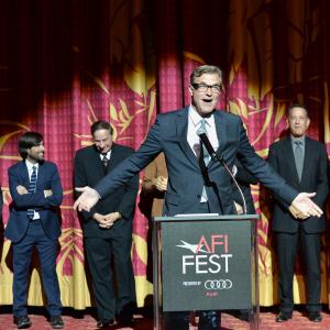 Tom Hanks, Emma Thompson, Jason Schwartzman, Colin Farrell, John Lee Hancock, Richard Sherman and B.J. Novak at event of Isgelbeti pona Benksa (2013)