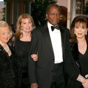 Sidney Poitier, Jackie Collins and Joanna Shimkus