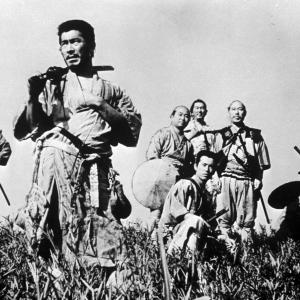 Still of Toshir Mifune and Takashi Shimura in Septyni samurajai 1954