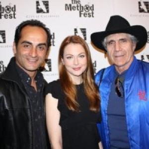 Anna Easteden at the Method Fest with Navid Negahban and Ron Gilbert.