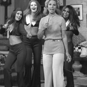 Dinah Shore Show The Dinah Shore with The Golddiggers on the set c 1970