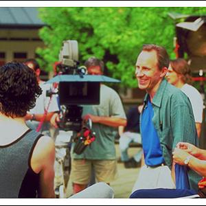 Director Simon Shore on the set