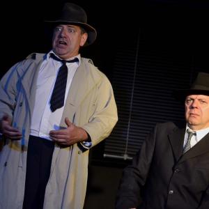 As Phil Dick with Tony Dunham as Lieutenant O'Ballam in PHIL NOIR,Theater am Sachsenring, Cologne, Germany