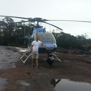 Rick landed atop Angel Falls, Venezuela, for 
