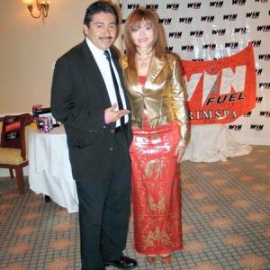 BEVERLY HILLS CA  FEBRUARY 27 Actress Judy Tenuta and actorcelebrity gift room escort Alexander Sibaja at the 15th Annual Night of 100 Stars Oscar Party celebrity gift room at the Beverly Hills Hotel on February 27 2005 in Beverly Hills California