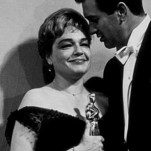 Academy Awards 32nd Annual Simone Signoret and Rock Hudson