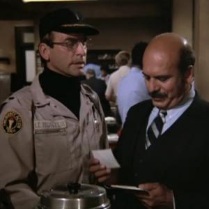 Still of René Enríquez and James Sikking in Hill Street Blues (1981)