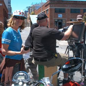 Megan and crew on location in San Francisco