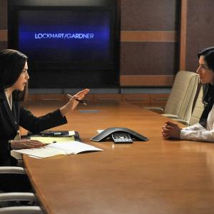 Still of Julianna Margulies and Sarah Silverman in The Good Wife 2009