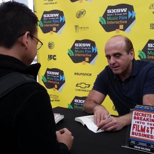 Dean Silvers at the 2014 SXSW Film Conference signing copies of his new book Secrets of Breaking into the Film  TV Business
