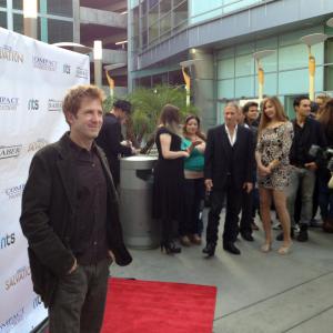 Gene Silvers on red carpet for Edge of Salvation premier at Arclight Cinema Hollywood