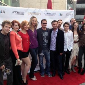 Gene Silvers with cast of Edge of Salvation red carpet at Arclight Cinema Hollywood