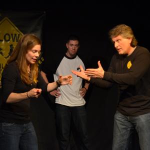 Tim Simek performing comedy improv with Slow...Children at Play [14th Season] in North Hollywood. (April 2012)