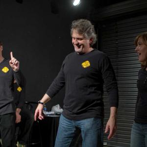 Tim Simek performing comedy improv with SlowChildren at Play 14th Season in North Hollywood Sept 2012