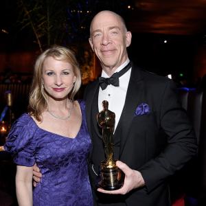 Michelle Schumacher and JK Simmons at event of The Oscars 2015