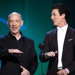 JK Simmons and Miles Teller at event of 30th Annual Film Independent Spirit Awards 2015
