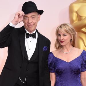Michelle Schumacher and JK Simmons at event of The Oscars 2015