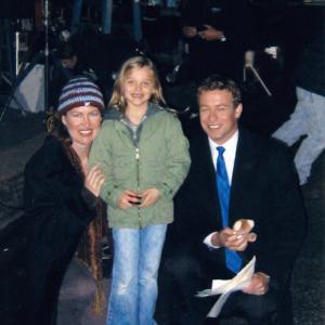 On the set in the 'early days' with little Miss Chloe Moretz and the fabulous Simon Baker......Mr. Charlie Sheen directed!