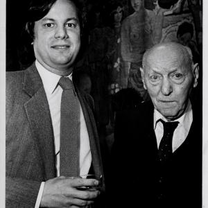 Kirk and Isaac Bashevis Singer, 1986. At the premiere of 