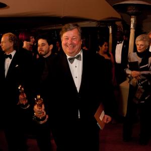 Arriving at the Governor's Ball after the Oscars 2011