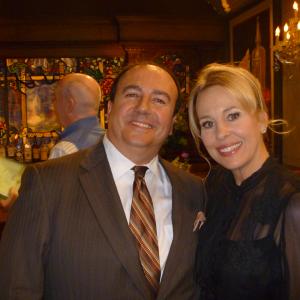 Phillipe with Genie Francis on the set of The Young and the Restless