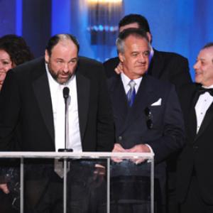 James Gandolfini, Tony Sirico and Aida Turturro at event of 14th Annual Screen Actors Guild Awards (2008)