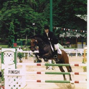 Lyle Skosey riding Pulp Fiction in the Malaysian National Horse Show in Penang 2001