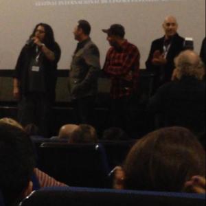 Sam Sleiman with Anton Fresco, Tarik Heitmann and Haylar Garcia. Sitges Film presentation