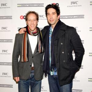 Joey Slotnick and David Schwimmer at an event for the Labyrinth Theater Company