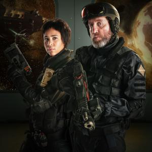 Michael Smiley and Zawe Ashton in Doctor Who 2005
