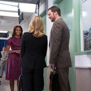 Still of Michelle Obama Amy Poehler and Brady Smith in Parks and Recreation 2009