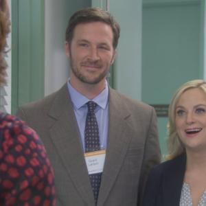 Still of Amy Poehler, Brady Smith and Michelle Obama in Parks and Recreation (2009)