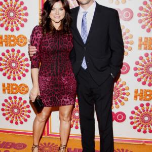 Tiffani Thiessen and Brady Smith at HBOs allstar 2011 Emmys afterparty held at the Pacific Design Center Los Angeles Sept 18 2011