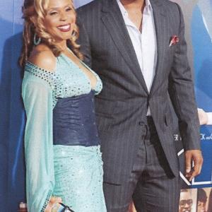 Actor and Director Tyler Perry and actress Dwan Smith who starred in the original 1976 film Sparkle arrive at the premiere of the new Film Sparkle starring Jordan Sparks and the late Whitney Houston