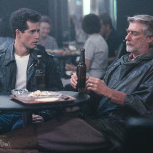 Still of Richard Mulligan and Lewis Smith in The Heavenly Kid 1985