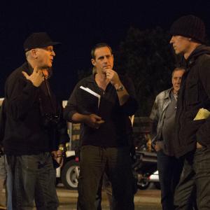 Robert Elswit,(Director of Photography) Mike Smith (2nd Unit Director) and Dan Gilroy (Director) discussing shots on 2nd Unit Car Chase sequence for Nightcrawler.