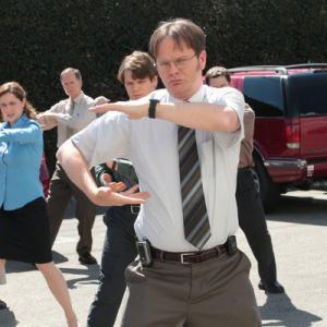 Still of Phyllis Smith Rainn Wilson Ellie Kemper and Jake Lacy in The Office 2005