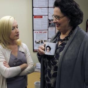 Still of Phyllis Smith and Angela Kinsey in The Office 2005
