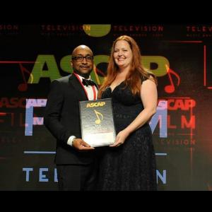 Stanley A Smith with ASCAPs Jennifer Harmon 2015 Film  TV Awards