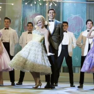 Still of James Marsden and Brittany Snow in Hairspray 2007