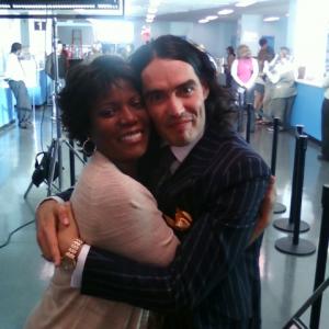 Me and Russell Brand on the set of Arthur