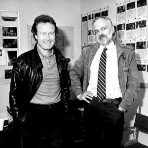 Philip K Dick Ridley Scott and David L Snyder OS Rt at Douglas Trumbulls Entertainment Effects Group to view Blade Runner visual effects dailies October 1981